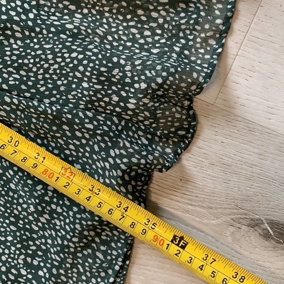 Joie L Arctic Animal Spot Polka Dot Midi Long Balloon Sleeve Summer Sheer Dress - Picture 11 of 13